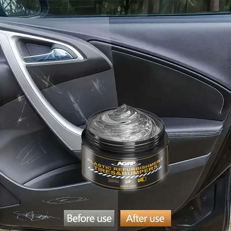 Plastic & Rubber Restorer Cream – Shine & Protect Tires, Bumpers, Trim (300g)